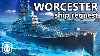 Full AA Build Eliminates Carriers  Ship Request 12 Worcester [upl. by Aloin479]