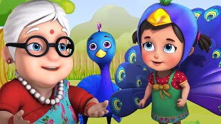 Nani Teri Morni ko mor le gaye  3D Hindi Rhymes For kids  Hindi Poem  jugnu kids india [upl. by Strephonn]