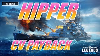 Hipper CV Payback World of Warships Legends [upl. by Pelage]