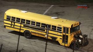 Rockford Speedway SCHOOL BUS RACING 2017 quotWheelsup in TWOquot [upl. by Ugo325]