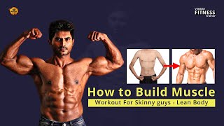 Workout For Skinny guys  How to Build Muscle  Diet Plan Ectomorph Episode 1  Venkat Fitness [upl. by Anaujahs]