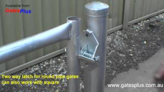 Gate Latch 2 way for round pipe and square [upl. by Dearr]