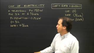 Calculating the Cost of Electricity Usage in Physics [upl. by Niwle]