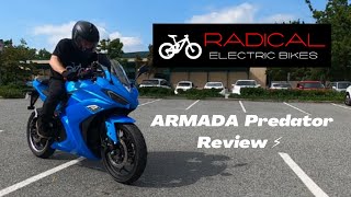 ARMADA Predator  Electric Motorcycle Review [upl. by Hannahc]