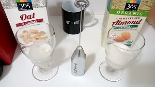 Oat Milk vs Almond Milk part 2 Frothing Test [upl. by Brandie]