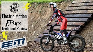 Technical Review Electric Motion EPure – the ultimate electric trials bike at Inch Perfect Trials [upl. by Refinnej473]