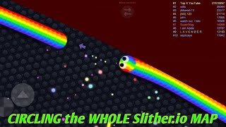 I CIRCLED THE WHOLE SLITHERIO LOBBY  circling the whole slitherio map Epic GamePlay [upl. by Alva]