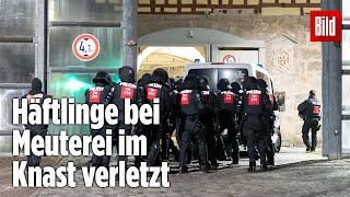 Gefängnismeuterei Polizei stürmt Knast in Thüringen  JVA Untermaßfeld [upl. by Yecam]